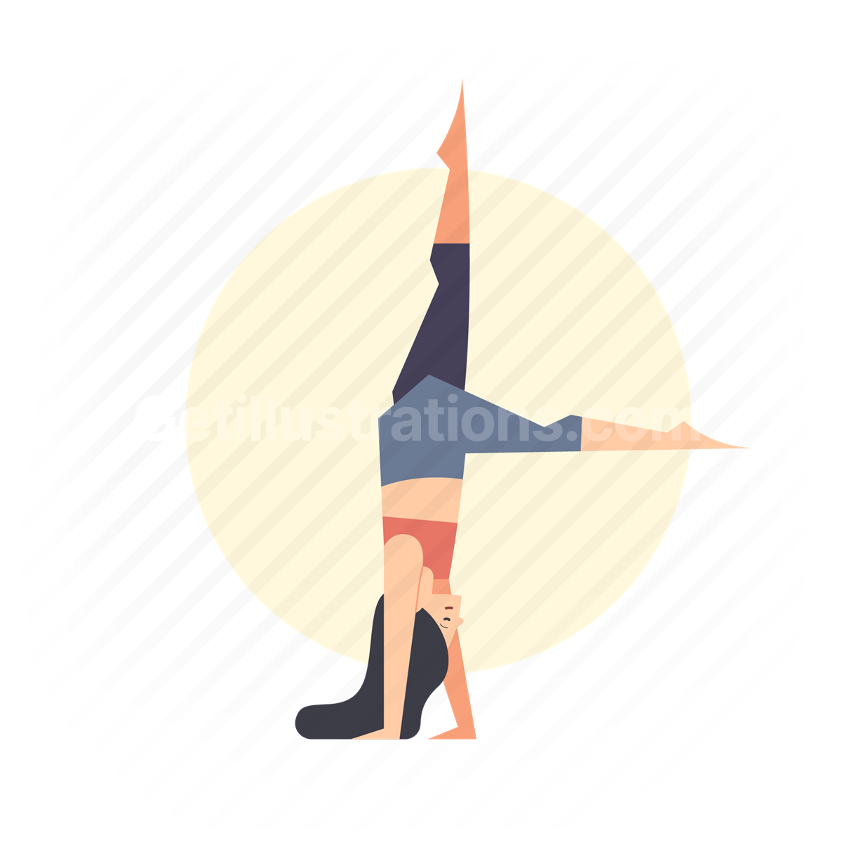 handstand, woman, girl, female, exercise
